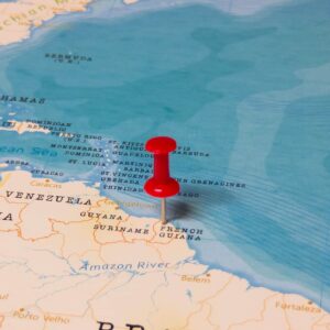 A,Red,Pin,On,French,Guiana,Of,The,World,Map A,Red,Pin,On,French,Guiana,Of,The,World,Map