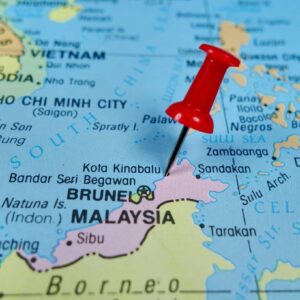 Pushpin,Marking,On,,Kota,Kinabalu,,Malaysia,Map. Pushpin,Marking,On,,Kota,Kinabalu,,Malaysia,Map.